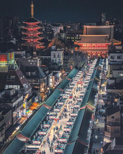 淺草寺外獨具特色的商店街...