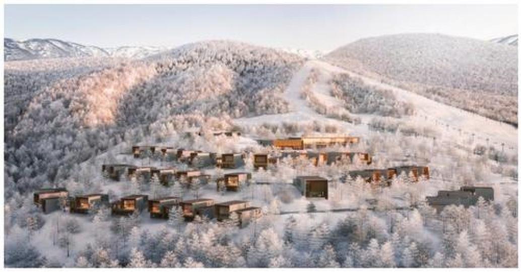 白雪森林中的度假村也太浪漫...