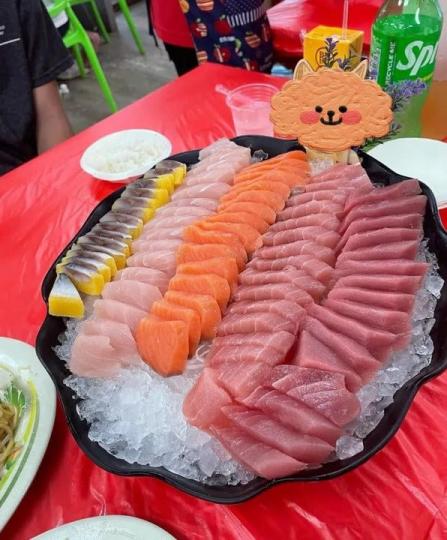 這盤生魚片只要400元...