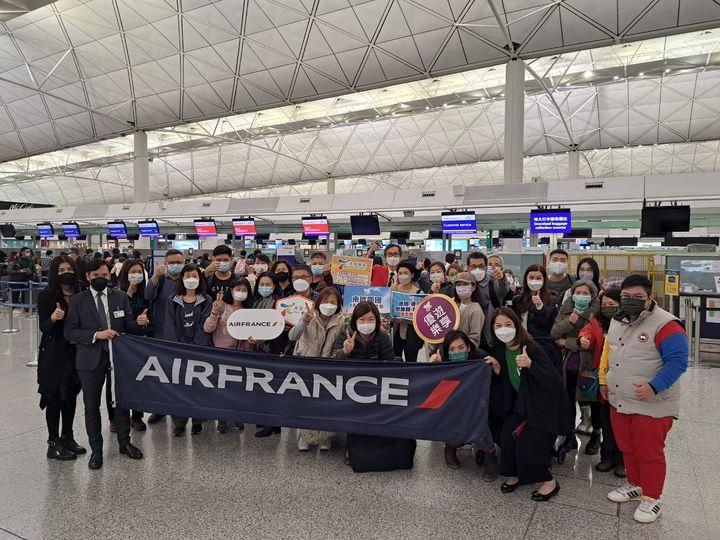 法國航空香港復飛首航...