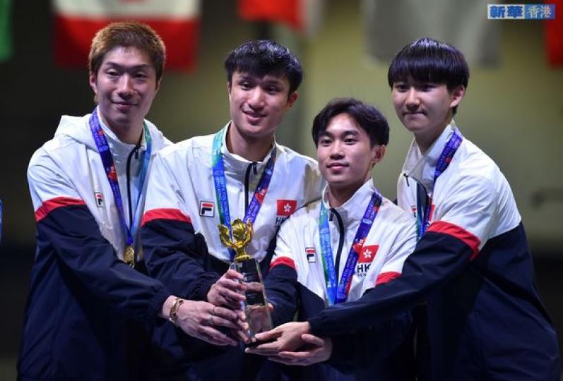 花劍世界盃香港站：中國香港隊奪得男團冠軍...