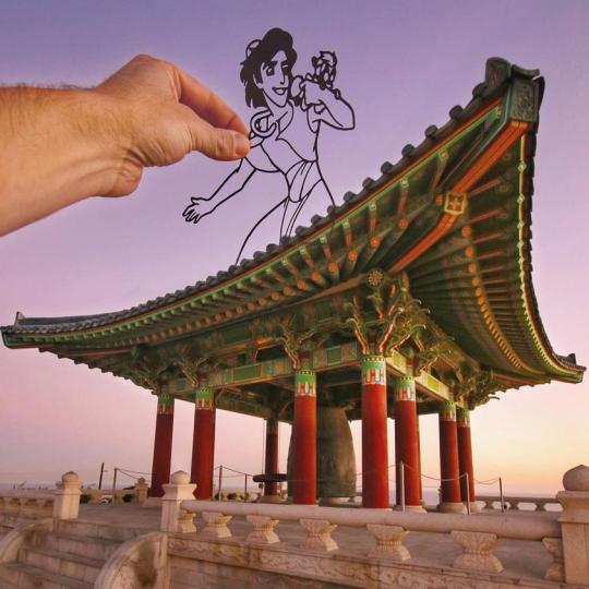 藝術家用剪紙「融合知名地標」畫面超Q...
