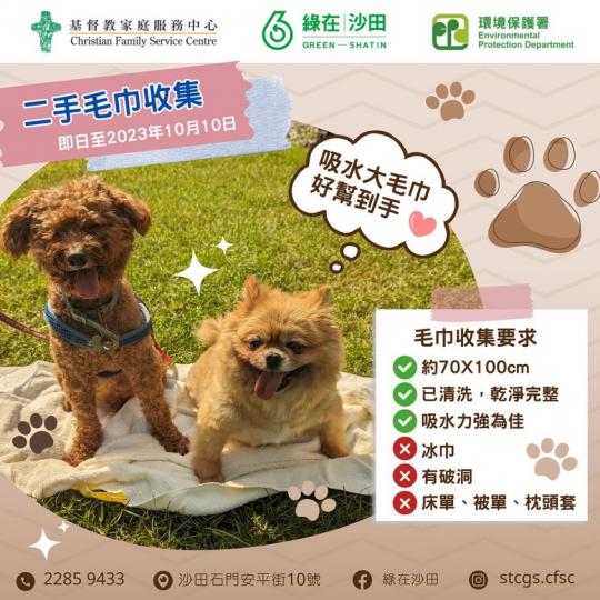 收集乾淨大毛巾........