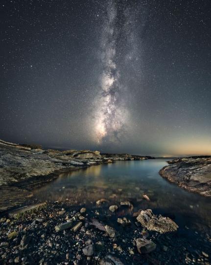 夜間點點閃爍的星空，彷彿把煩憂都一併帶走...