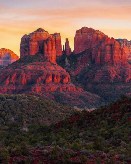 Cathedral Rock In Sedona, Arizona, USA...