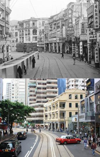 灣仔莊士敦道與盧押道交界 1950年代...