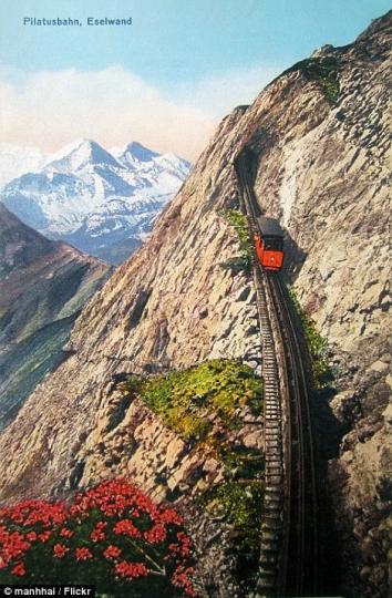 你敢搭嗎？高山間出現「世界最陡鐵道」...