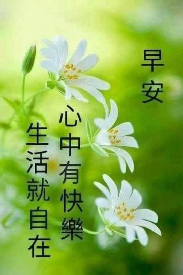 早安！
心中快樂，生活自在！...
