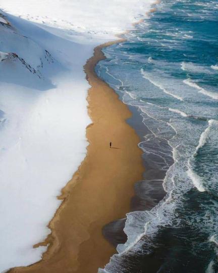 雪海交融的北海道......