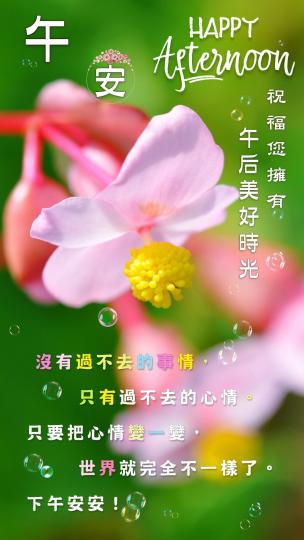 祝願午後
好心情，
笑盈盈！...