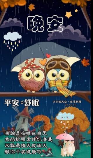 晚安，
祝願順心好眠！...