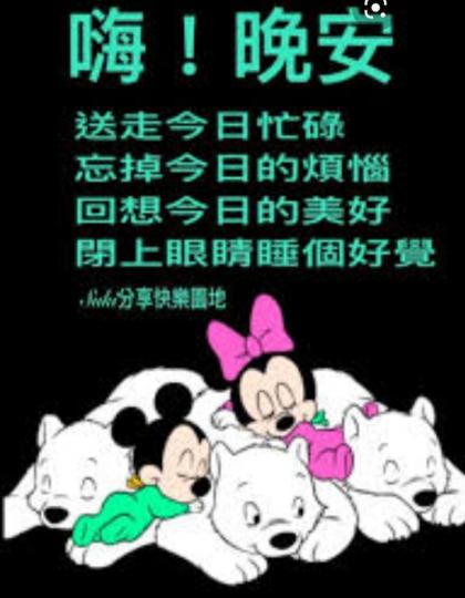 朋友晚安，
好夢甜甜！...