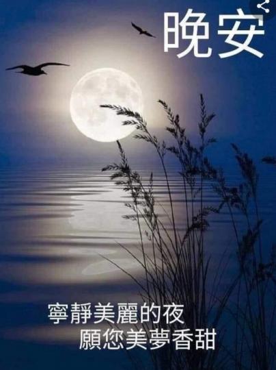 一聲晚安,
祝君幸福！...