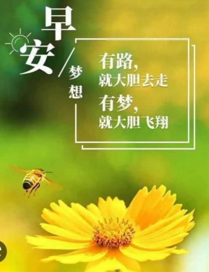 勇敢向前
不停步，
朋友早！...