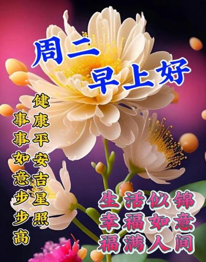 健康平安吉星照，
早上好！...