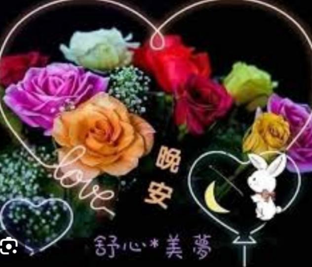 朋友晚安，
喜悅好眠！...