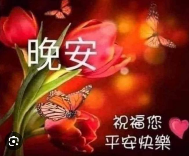 幸福好運，
朋友晚安！...