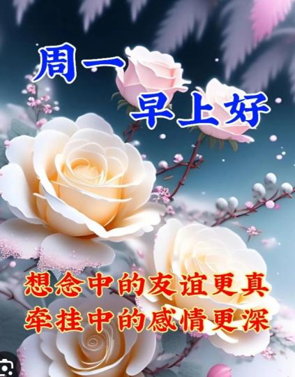 周一早，
友誼真，
感情深！...