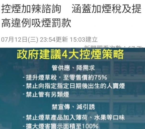 控煙諮詢，政府建議4大
策略： 减供應，降需求，
禁宣傳，减誘惑。...