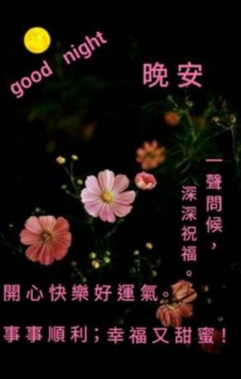 朋友晚安，
開心好眠！...