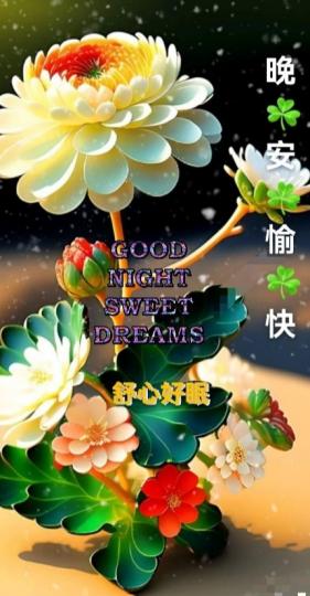 祝願朋友們
晚安愉快！...