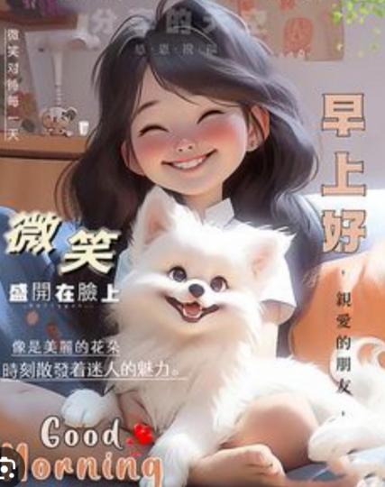 微笑迎清早，
朋友們好！...