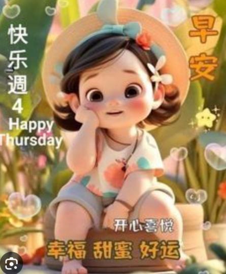 快樂周四，
幸福，好運
朋友早！...