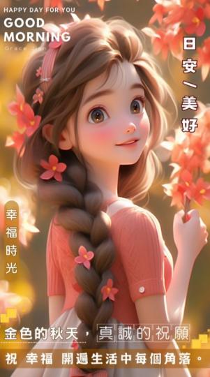 金色秋天，
真誠祝福！
朋友們好！...