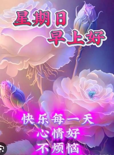 星期日，
快樂，心情好！
朋友早！...
