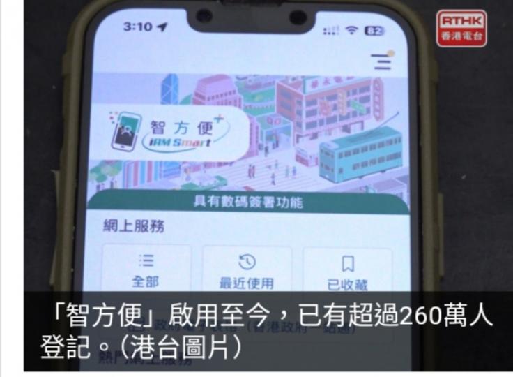 智方便至今有逾260萬人登記　料年內採用的新服務約40項...