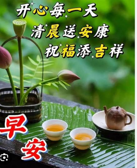 清晨送安康,
祝福添吉祥！...