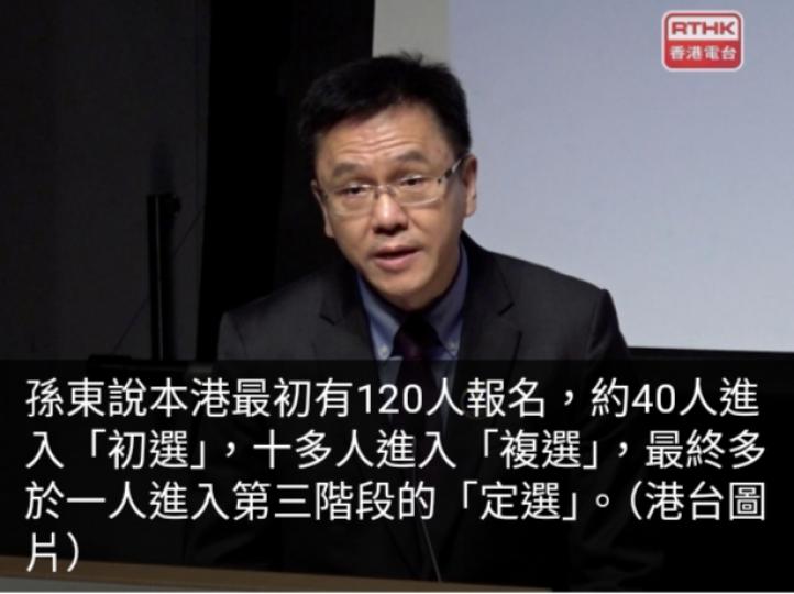 孫東：有信心香港至少有一人入選國家預備航天員選拔...