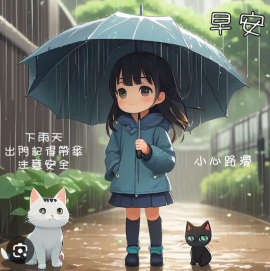 下雨天，
        小心路滑，
          注意安全！...