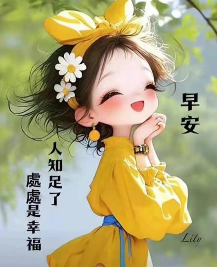 各位早晨人知足了处外是幸福...