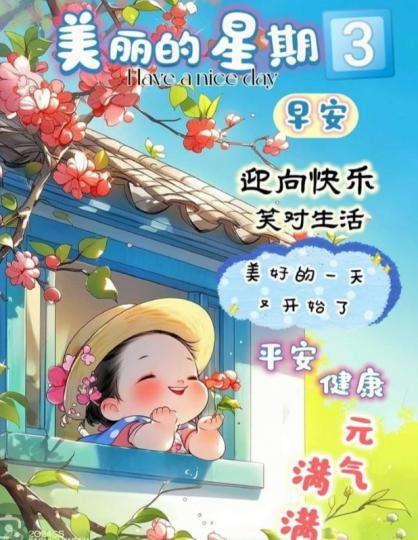快樂的
                     星期三！...
