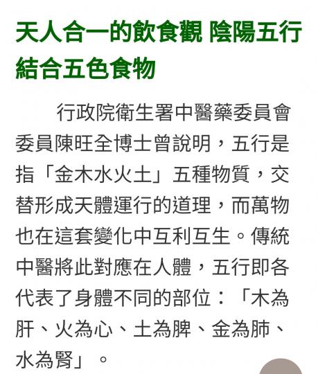 天地合一的飲食觀，陰陽五行結合五食物！...