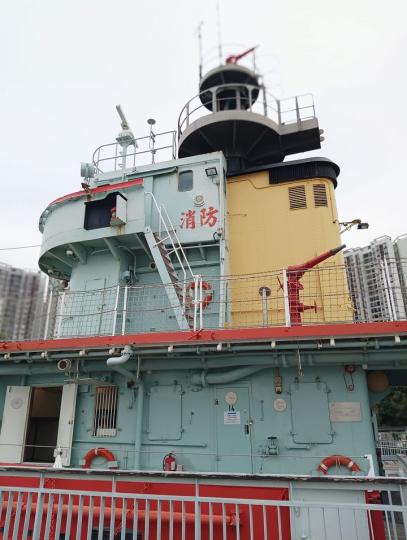 太古站鰂魚涌公園,有退休消防船,可入內參觀...