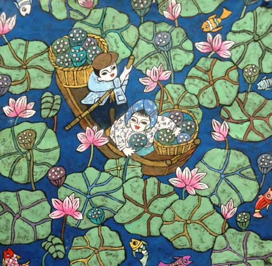 農家畫是另一派的畫作、是一種描繪農村生活、田園風光與農民勞作場景的藝術形式、充滿濃厚的鄉土情懷與文化記憶。它不僅展現了農業社會的日常、也反映了人與土地的深厚連結。去畫確實是個新嘗試...