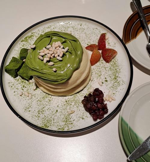 下午茶、嘆下抹茶pancake...