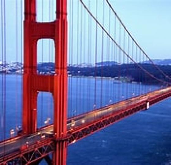 金門橋
金門橋是世界著名的橋樑之一，是世界上最大的單孔吊橋之一，被視為舊金山的象徵。金門大橋是1937年開通的，全長約2.7千米，北端連線北加利福尼亞，南端連線舊金山半島。歷時4年，使用了10萬多噸鋼...