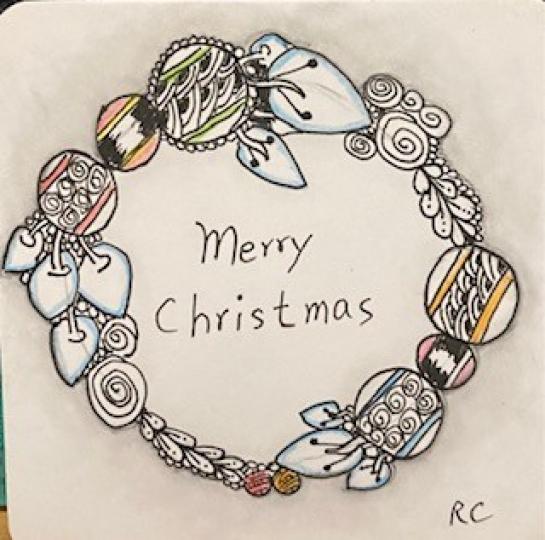 聖誕咭
今年我決定以自畫的禪繞聖誕花環作賀咭送贈親友。...