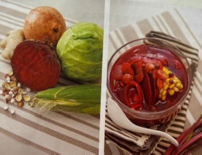 紅菜頭雜菜湯

紅菜頭有「歐洲靈芝」之稱。它味道清甜，高纖維、低熱量，蘊含大量維他命B12 及鐵質。 除了能抗氧化延緩衰老外，紅菜頭的功效還有降低膽固醇、穩定血壓、提高心臟循環功能、淨化血液、防癌、護...