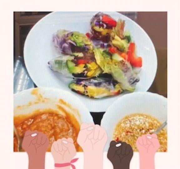彩虹米紙卷
彩虹米紙卷很健康又有營養。米紙卷材料有紫椰菜、生菜、青瓜、紅黃椒和牛油果。蘸汁有花生醬汁和酸辣魚露汁。... 彩虹米紙卷
彩虹米紙卷很健康又有營養。米紙卷材料有紫椰菜、生菜、青瓜、紅黃椒和牛油果。蘸汁有花生醬汁和酸辣魚露汁。...