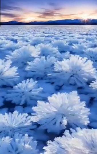 冰花
東北松花江因為天氣太冷,江水在江面上形成夢幻式的「冰花」，各式花樣繁多實在絕美。...