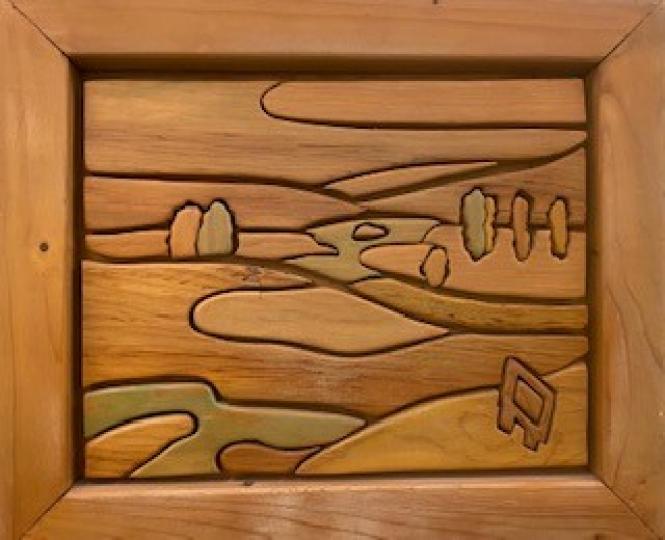 木畫
這幅木製畫材料和框全是木製，很特別。...