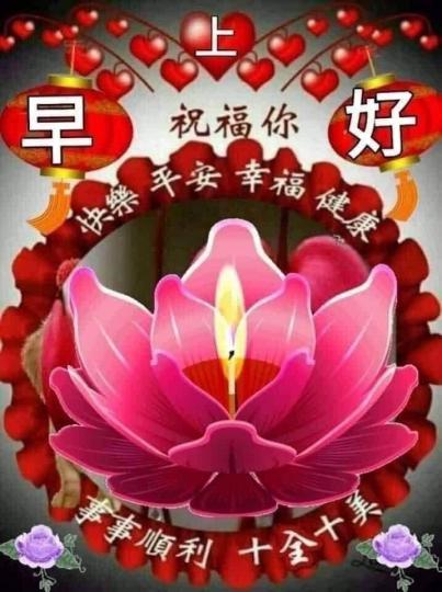 早上好:祝福你快樂、平安、幸福、健康！...