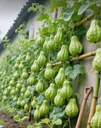 農村种植的佛手瓜大豐收！...