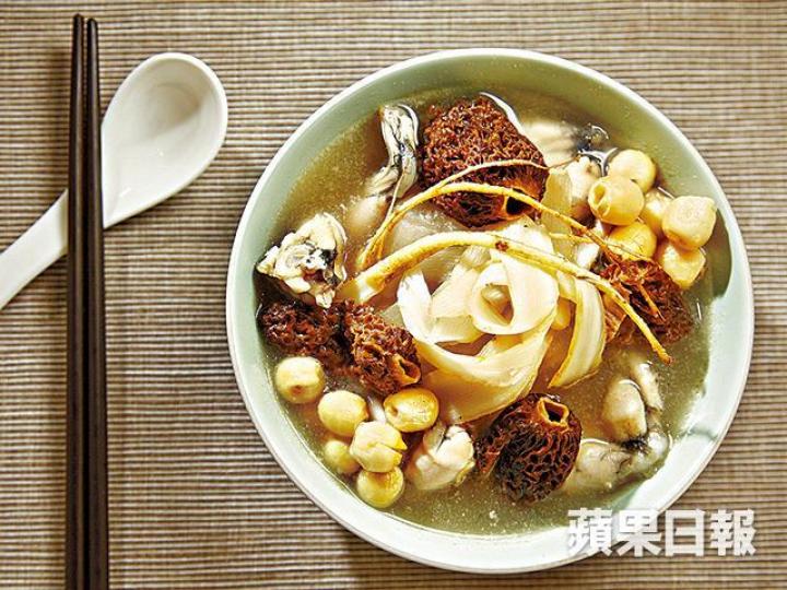 羊肚菌鮮人參田雞清湯 羊肚菌鮮人參田雞清湯