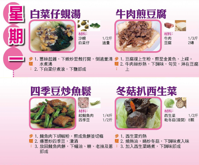 【今日買乜餸】8月19日至8月25日之三餸一湯食譜推介 【今日買乜餸】8月19日至8月25日之三餸一湯食譜推介