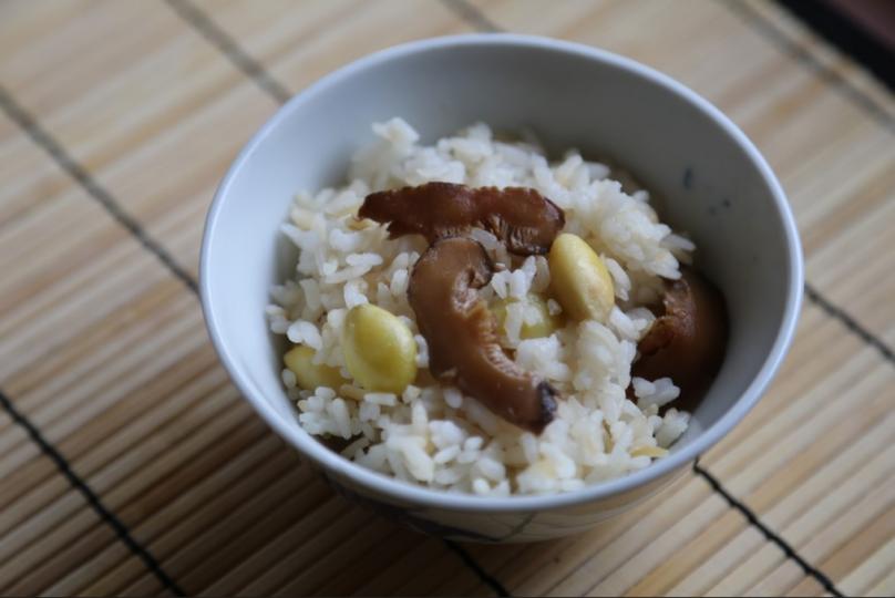 日式銀杏冬菇飯